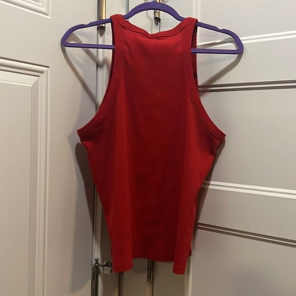 Red Ribbed H&M Tank Top - Picture 4 of 4